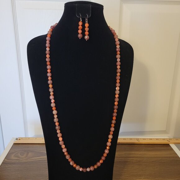 Jay King Mine Finds Picante Agate & Strawberry Quartz Necklace & Earring Set - Picture 1 of 7